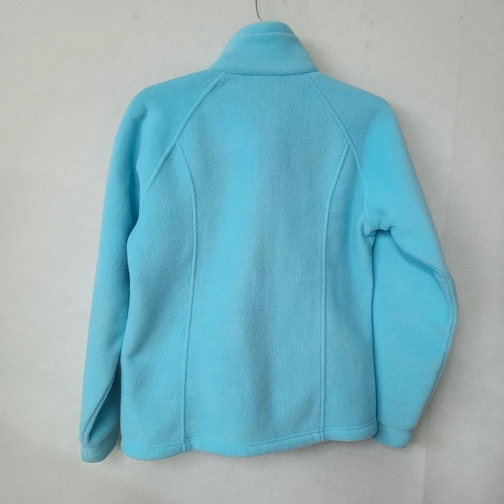 Columbia Benton Springs Fleece‎ Jacket Girls 14/16 Blue Full Zip Hiking WG6376